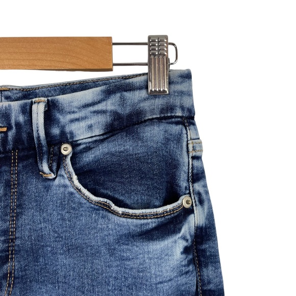 Good American Good Waist Cropped Skinny Leg High Waist Raw Hem Stretch Jeans 8 - Picture 6 of 16